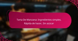 Tarta De Manzana: Ingredientes simples, Rápida de hacer, Sin azúcar